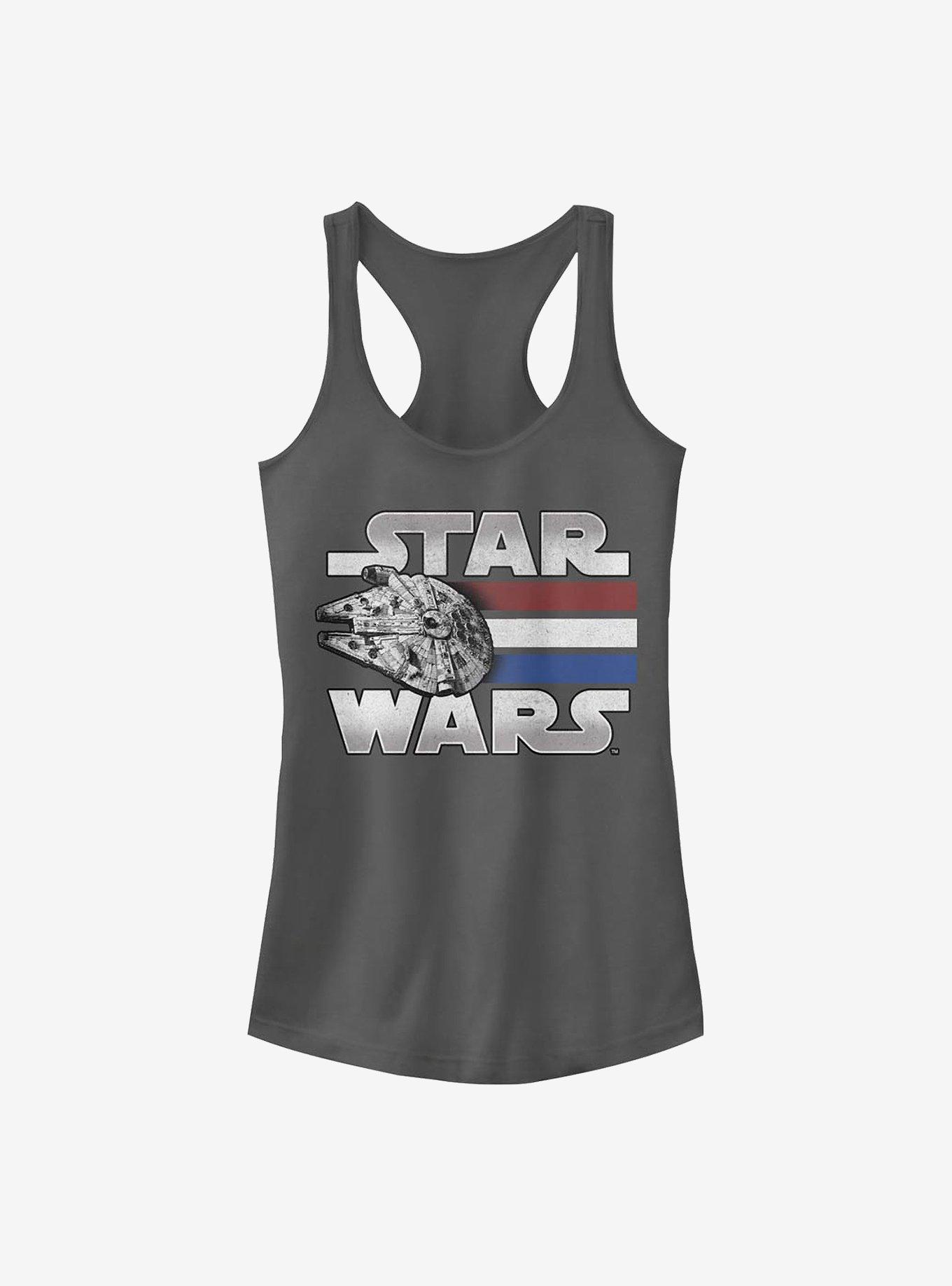 Star Wars Falcon Blast Off Girls Tank Top, CHARCOAL, hi-res