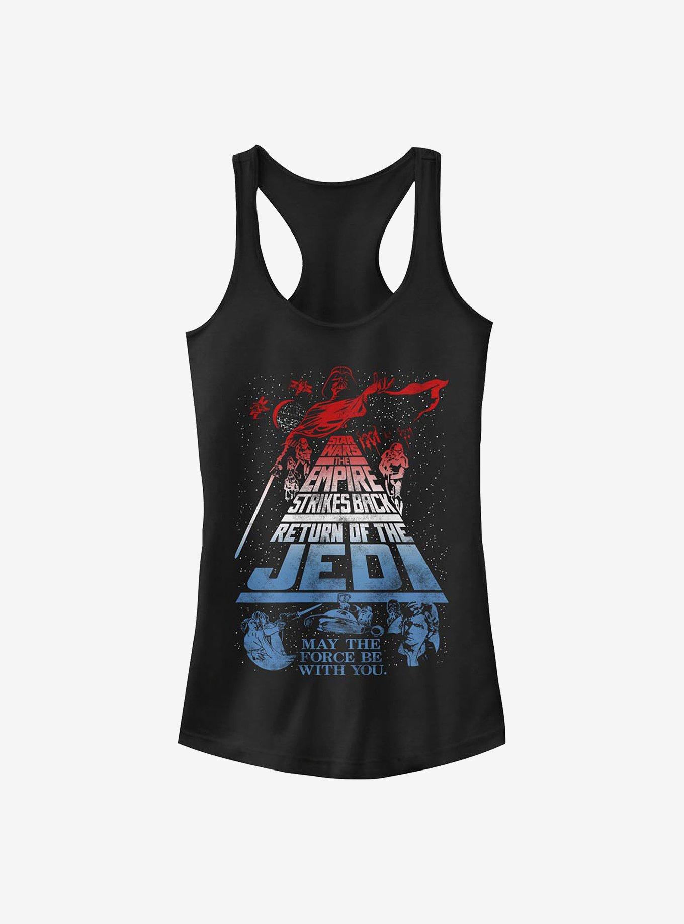 Star Wars Jedi Red White And Blue Title Girls Tank, , hi-res