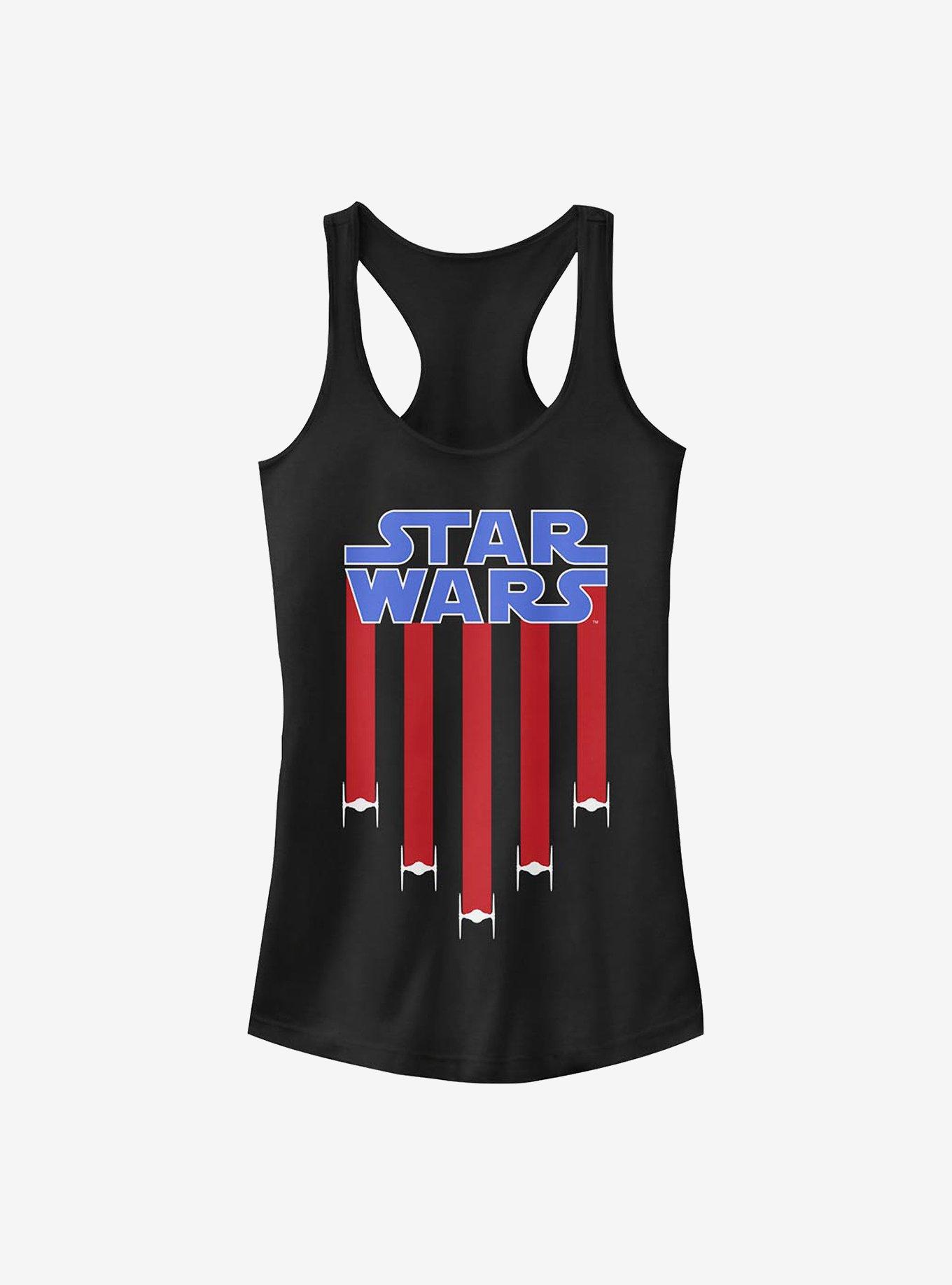 Star Wars Star Banner Girls Tank, BLACK, hi-res