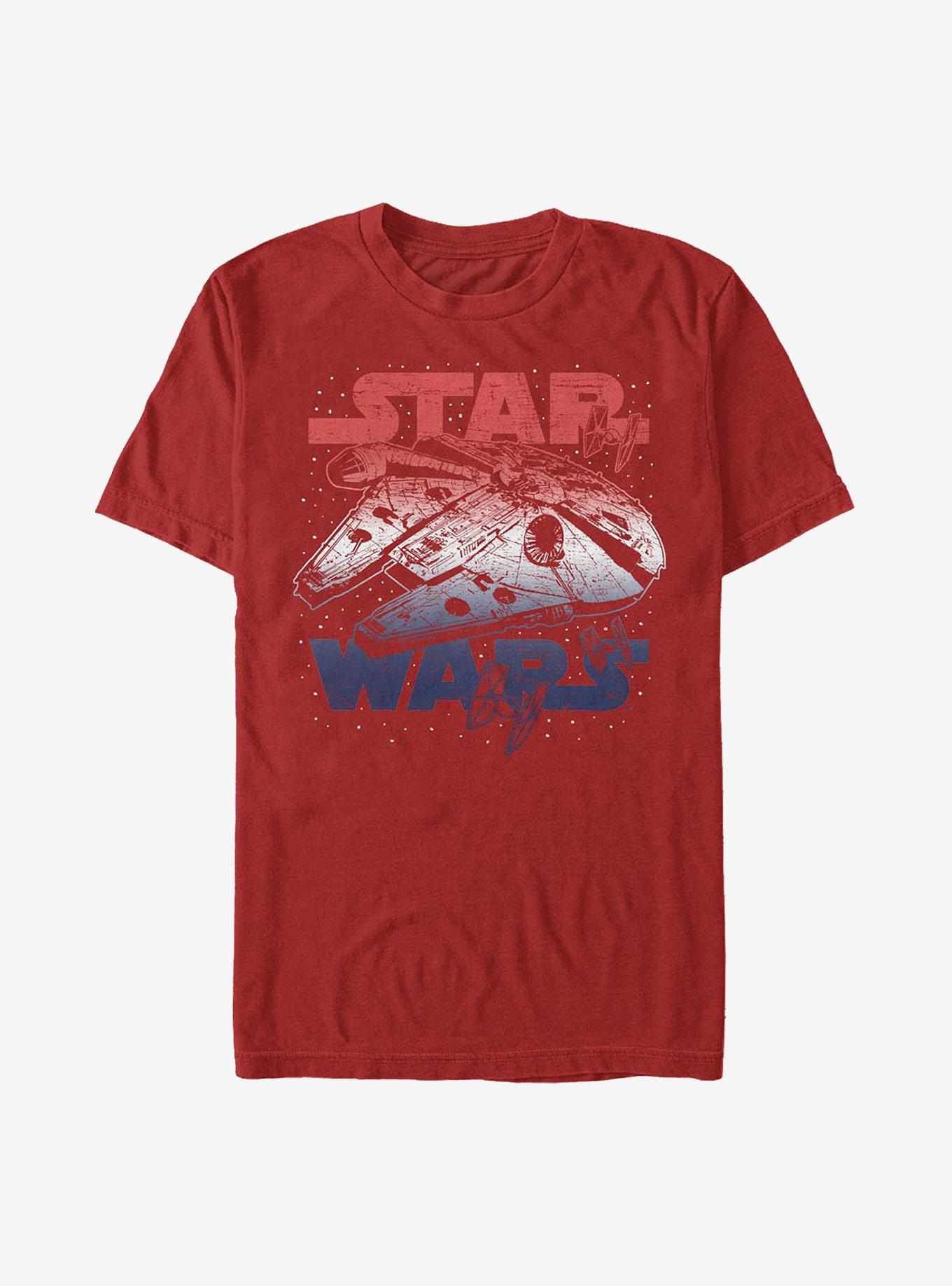Star Wars Star Spangled Falcon T-Shirt, RED, hi-res