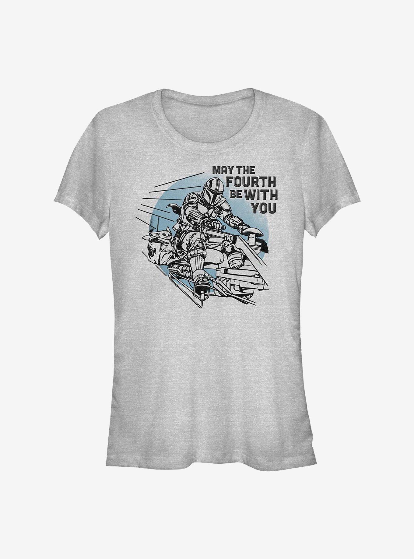 Star Wars The Mandalorian The Child May The Fourth Girls T-Shirt, ATH HTR, hi-res