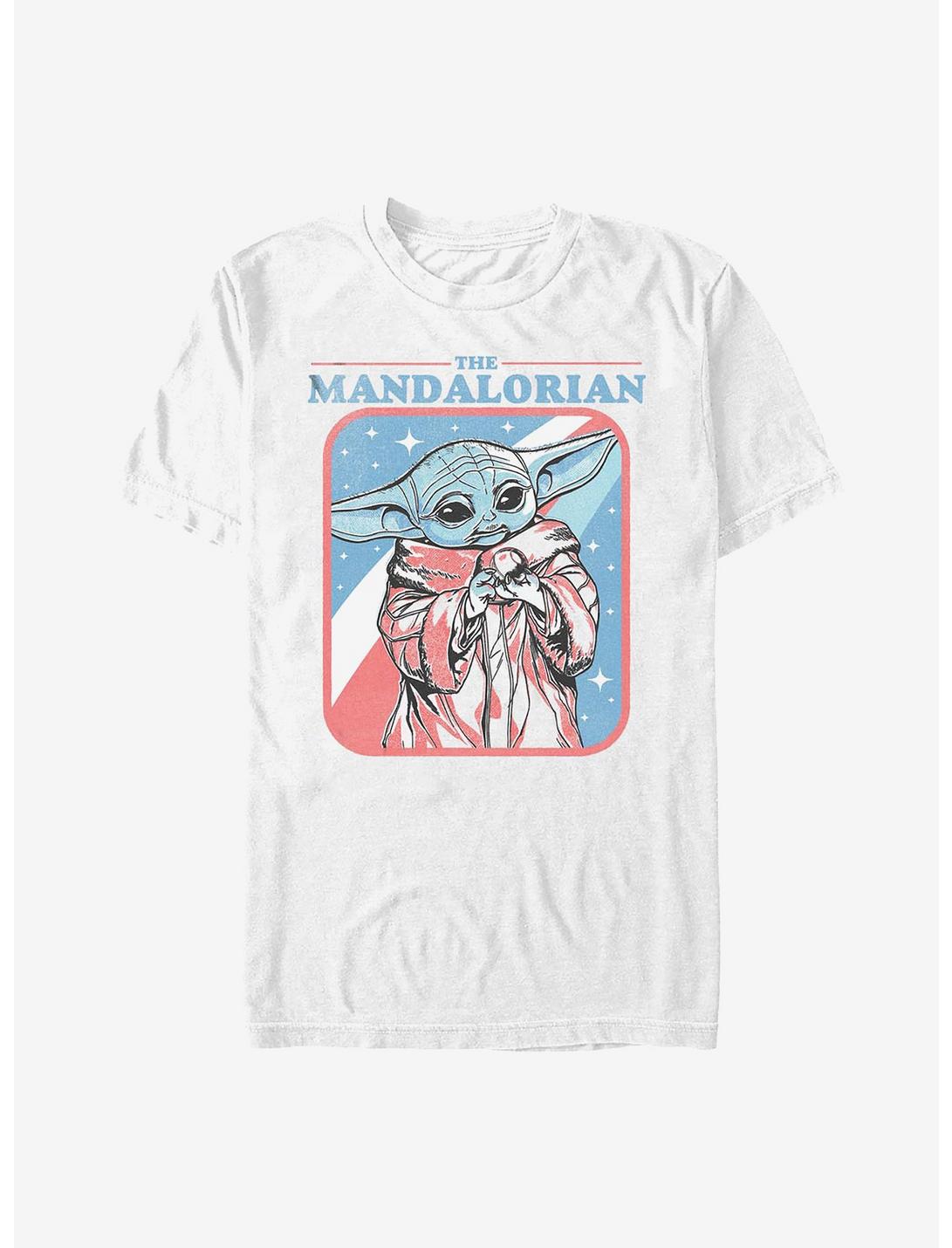 Star Wars The Mandalorian Stars Stripes The Child T-Shirt, WHITE, hi-res
