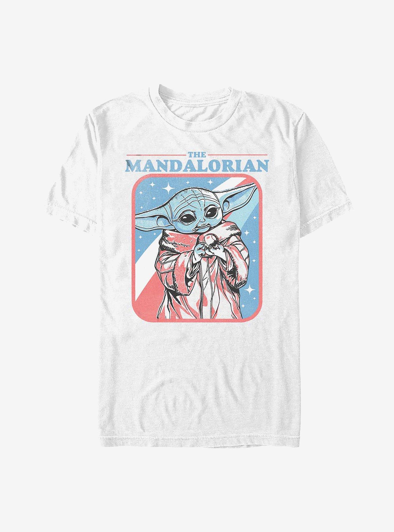 Star Wars The Mandalorian Stars Stripes The Child T-Shirt, WHITE, hi-res