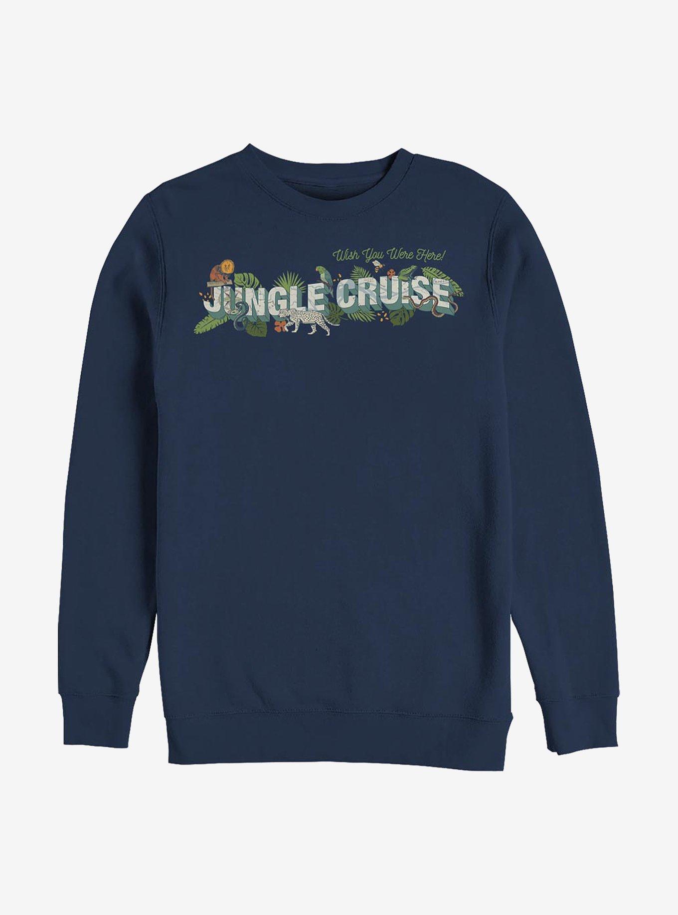 Disney Jungle Cruise Wish You Were Here! Postcard Sweatshirt, NAVY, hi-res