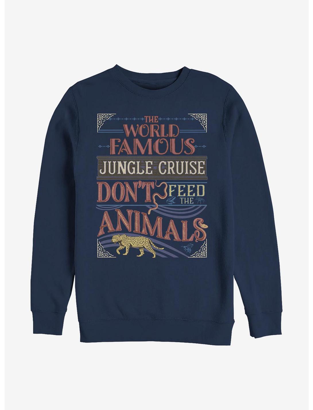 Disney Jungle Cruise The World Famous Jungle Cruise Don't Feed The Animals Sweatshirt, NAVY, hi-res