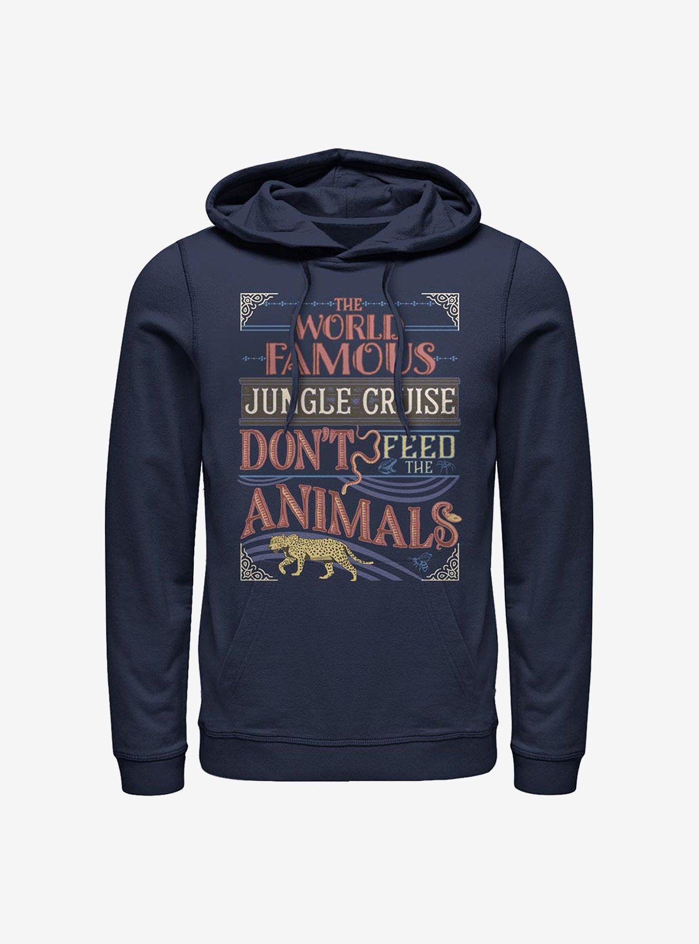 Disney Jungle Cruise The World Famous Jungle Cruise Don't Feed The Animals Hoodie, NAVY, hi-res
