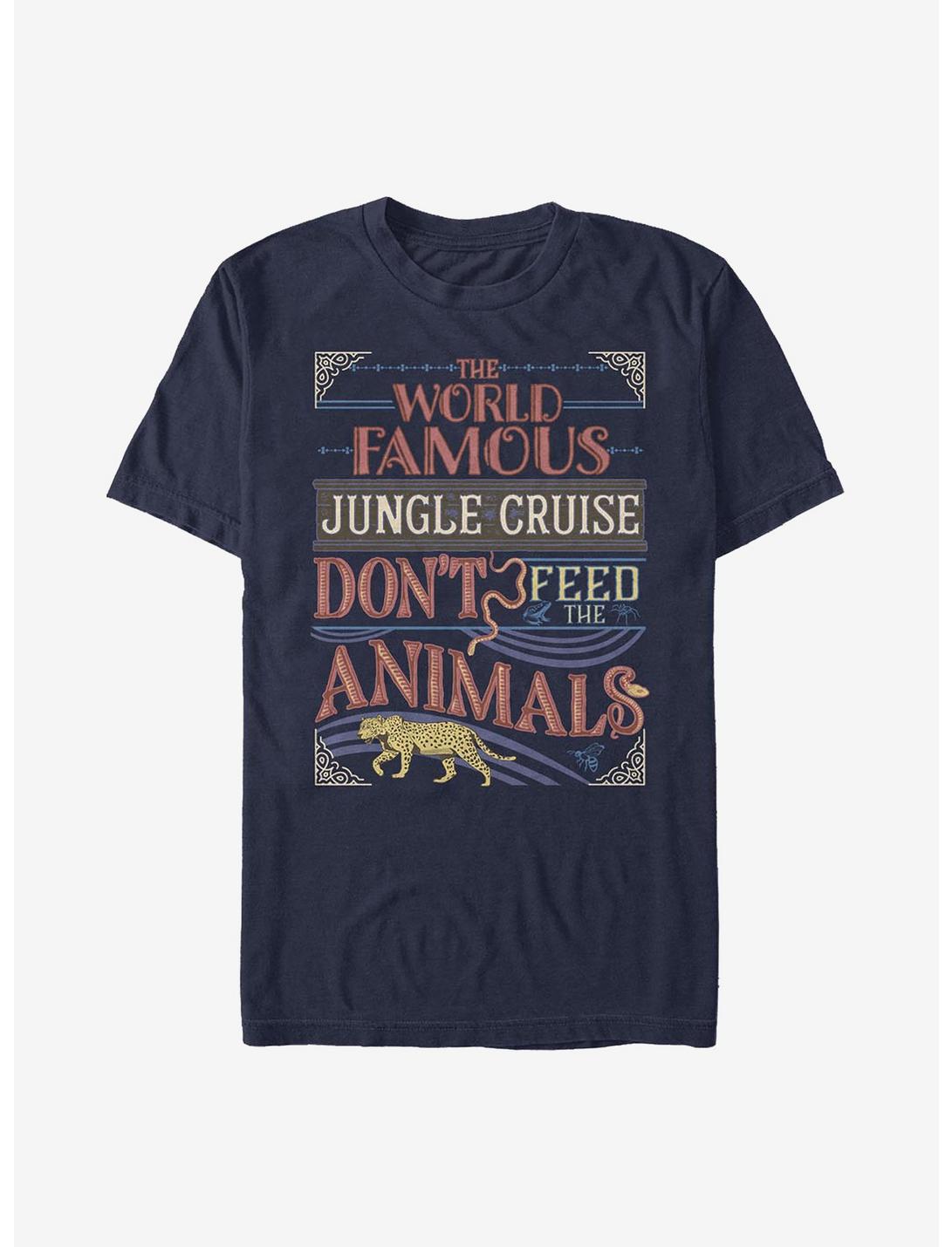 Disney Jungle Cruise The World Famous Jungle Cruise Don't Feed The Animals T-Shirt, NAVY, hi-res