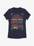Disney Jungle Cruise The World Famous Jungle Cruise Don't Feed The Animals Womens T-Shirt, NAVY, hi-res