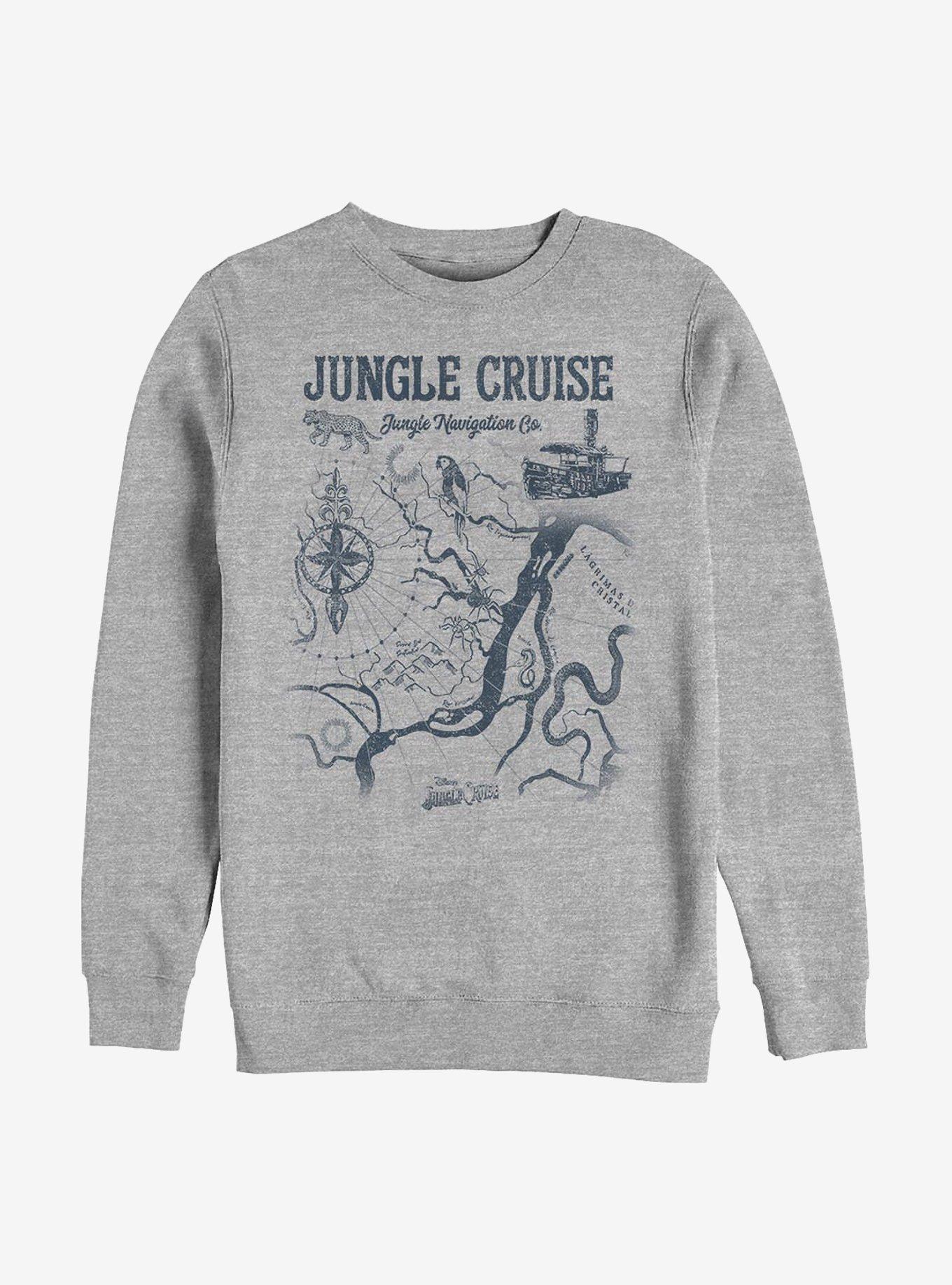 Disney Jungle Cruise Map Sweatshirt, ATH HTR, hi-res