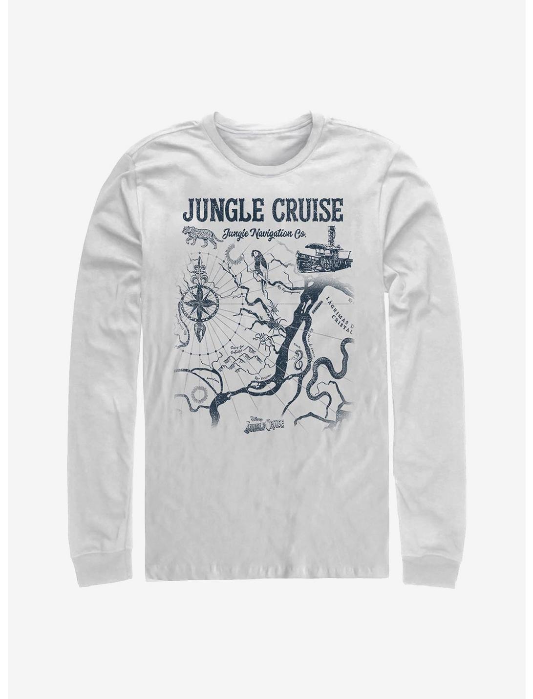 Disney Jungle Cruise Map Long-Sleeve T-Shirt, WHITE, hi-res