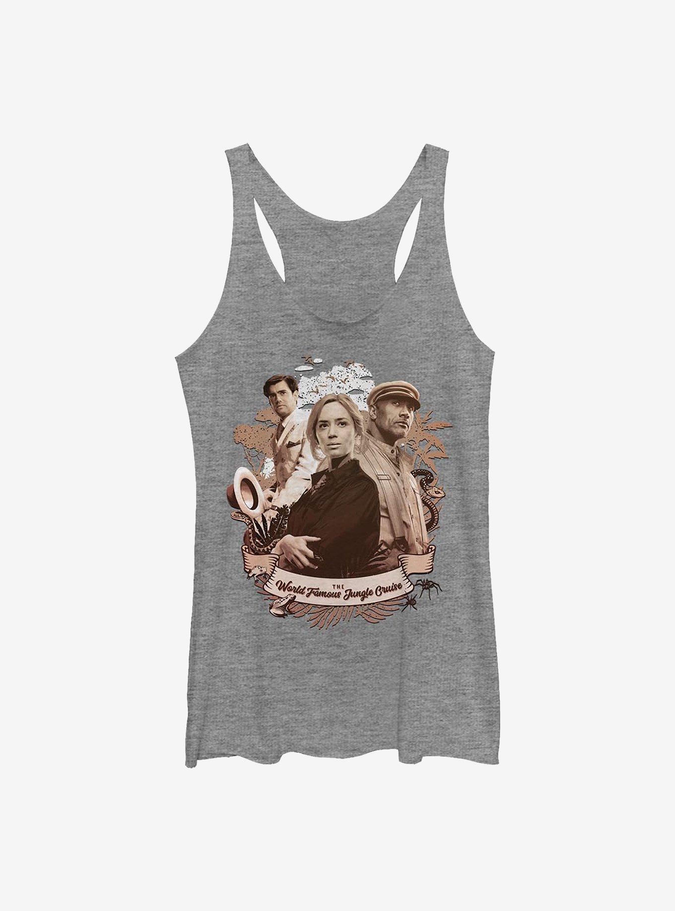 Disney Jungle Cruise World Famous Trio Womens Tank Top, GRAY HTR, hi-res