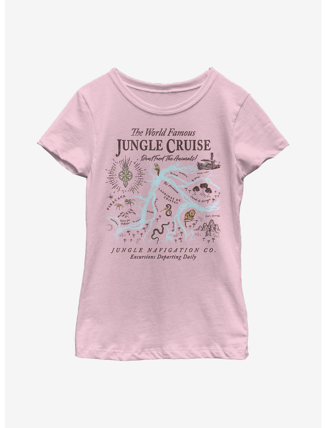 Disney Jungle Cruise Map Youth Girls T-Shirt, PINK, hi-res