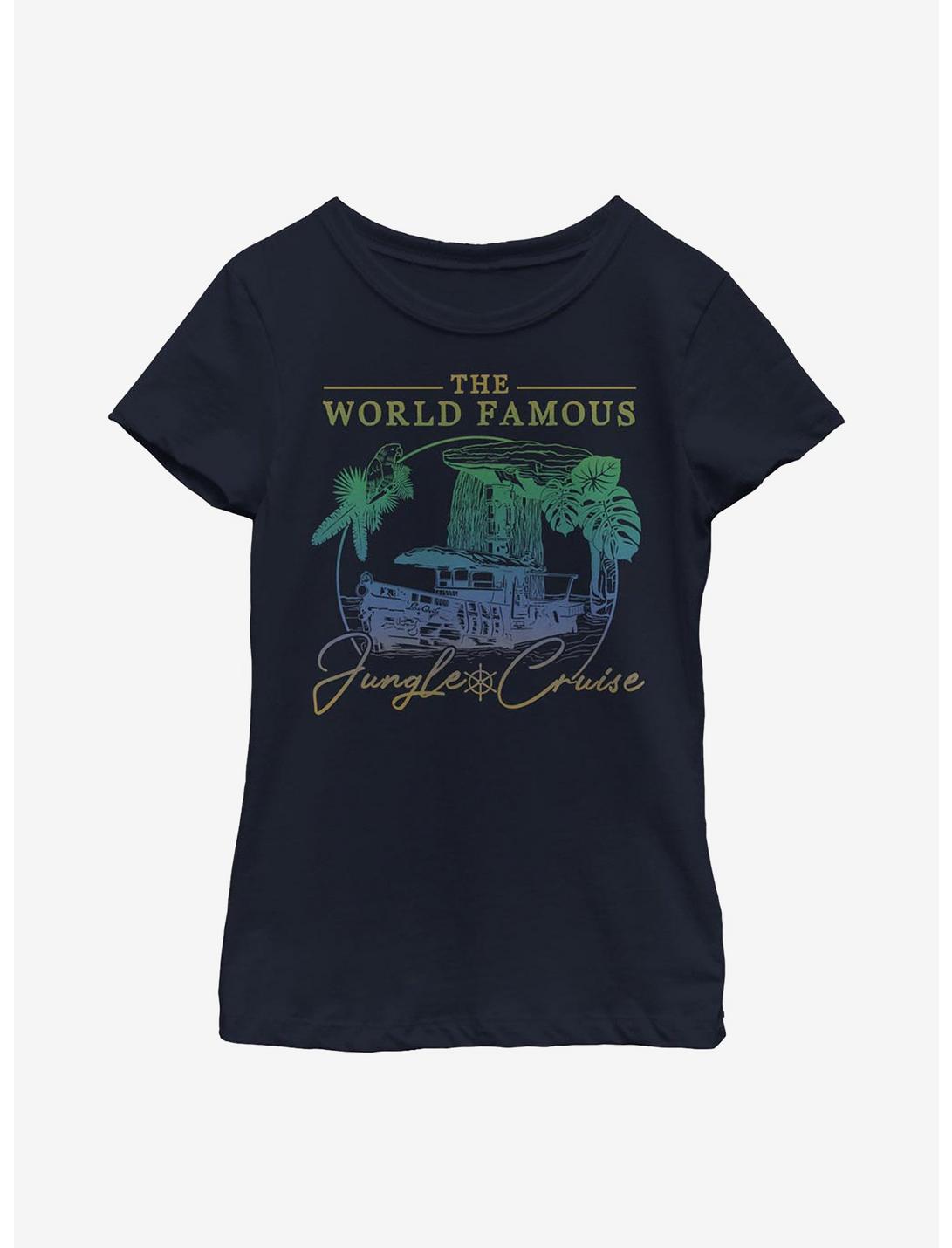 Disney Jungle Cruise World Famous Waterfall Youth Girls T-Shirt, NAVY, hi-res