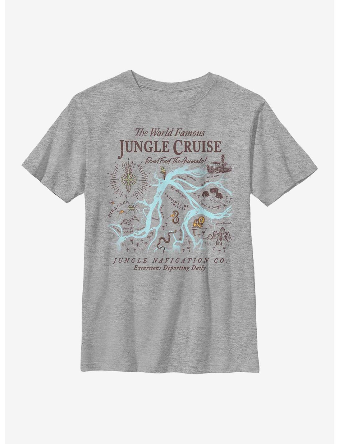 Disney Jungle Cruise Map Youth T-Shirt, ATH HTR, hi-res