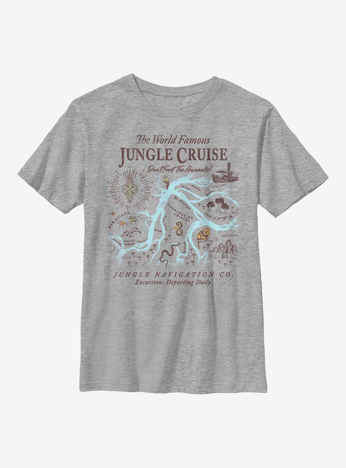 Disney Jungle Cruise Map Youth T-Shirt, ATH HTR, hi-res