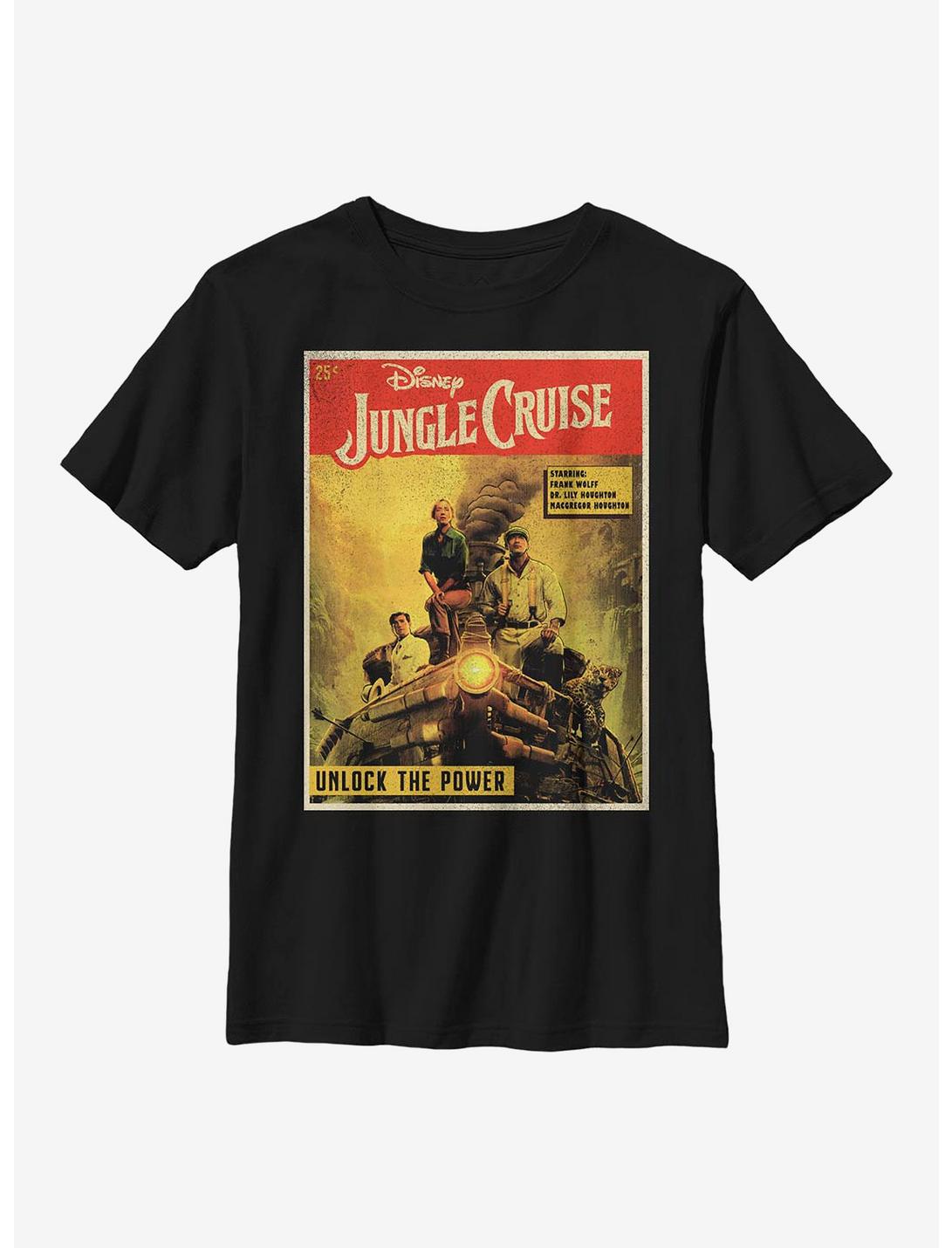 Disney Jungle Cruise Comic Cover Youth T-Shirt, BLACK, hi-res