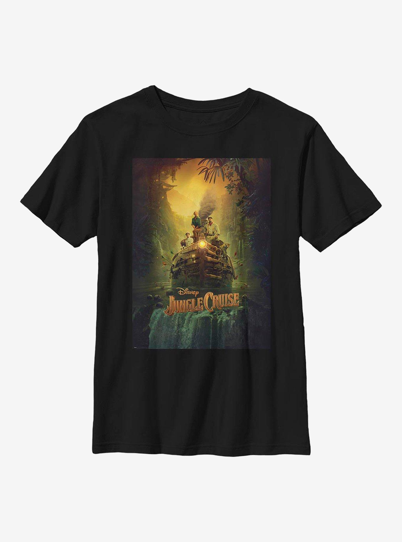 Disney Jungle Cruise Poster Youth T-Shirt, BLACK, hi-res