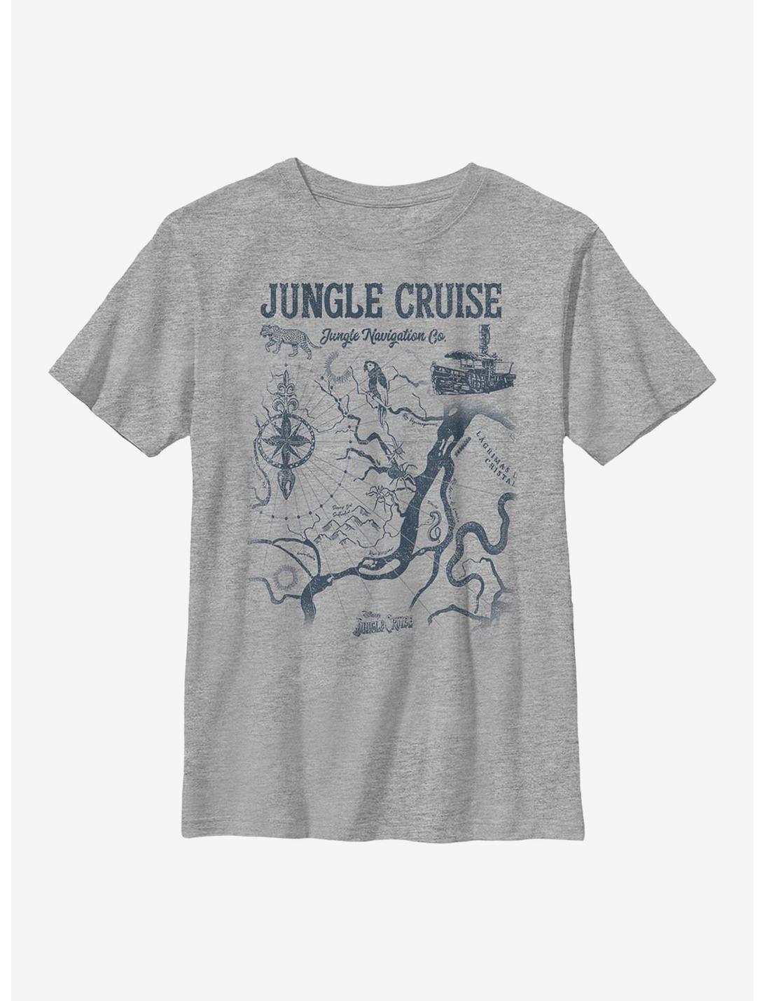 Disney Jungle Cruise Map Youth T-Shirt, ATH HTR, hi-res