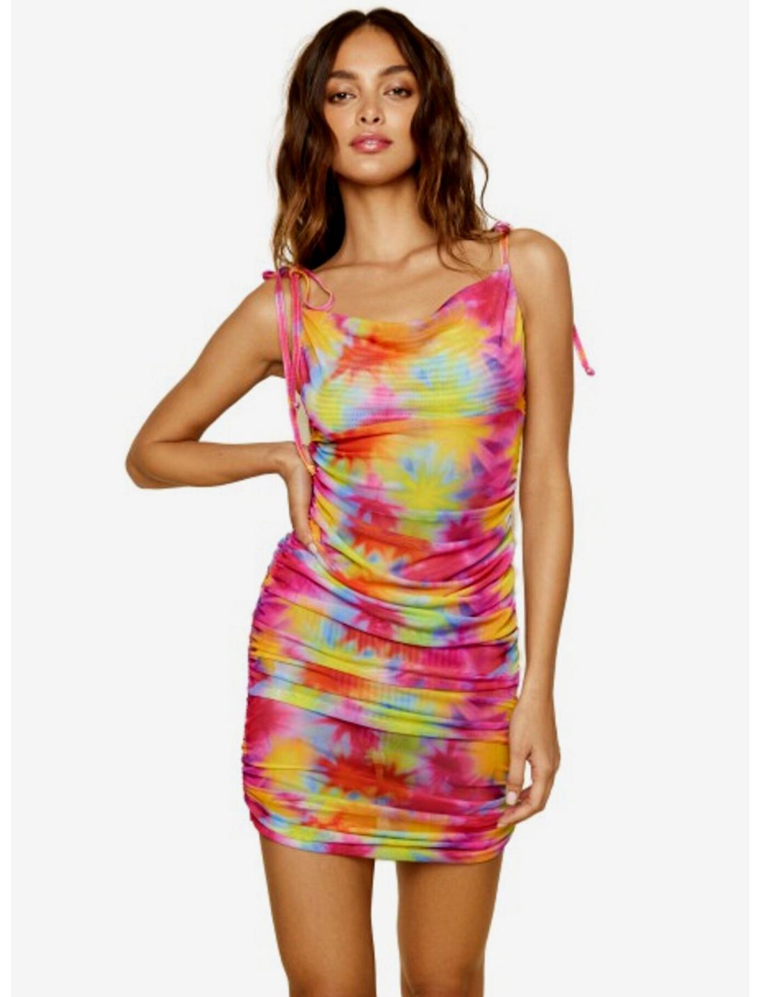Dippin' Daisy's Mystique Coverup Dress Psychedelic Daze, PINK, hi-res