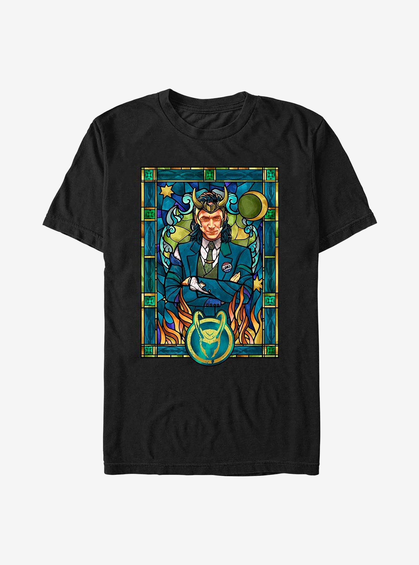 Marvel Loki Stained Glass T-Shirt, , hi-res