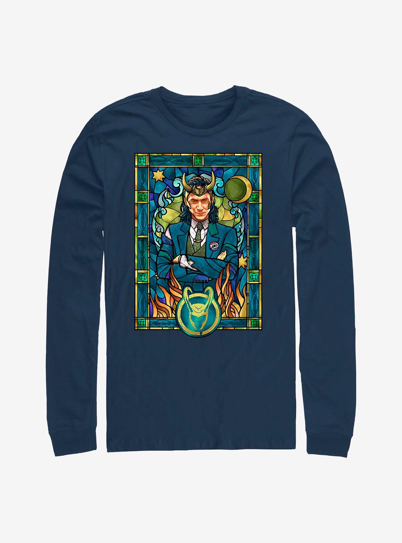 Marvel Loki Stained Glass Long-Sleeve T-Shirt, , hi-res