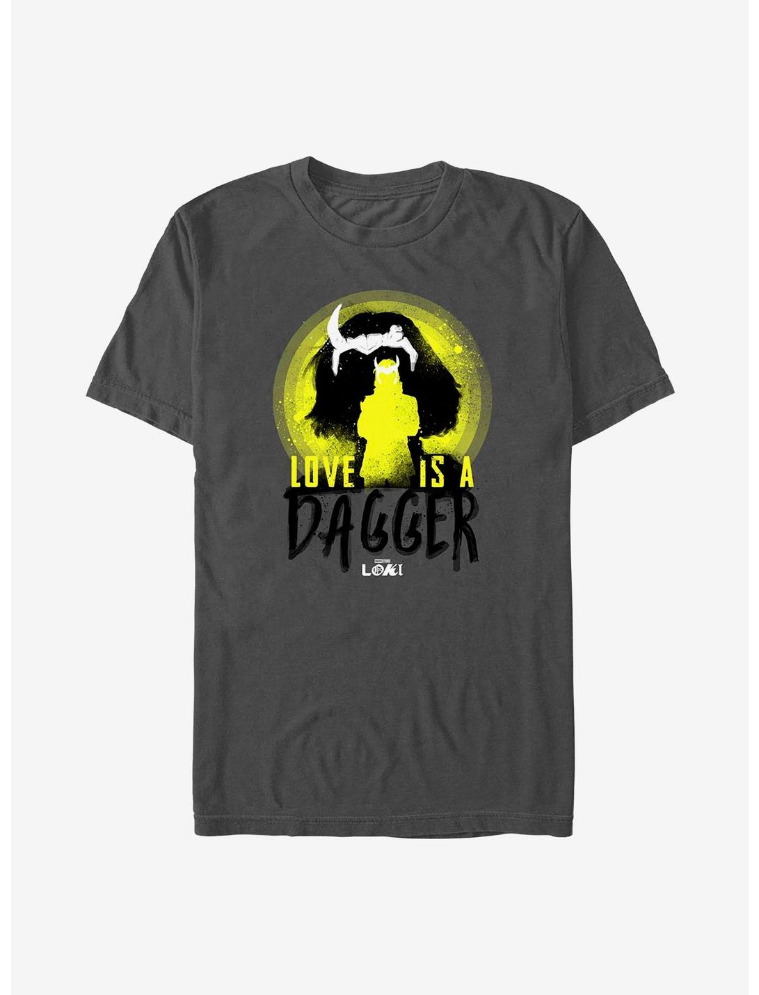 Marvel Loki Love Is A Dagger Silhouettes T-Shirt, CHARCOAL, hi-res