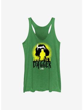Plus Size Marvel Loki Love Is A Dagger Silhouettes Womens Tank Top, , hi-res