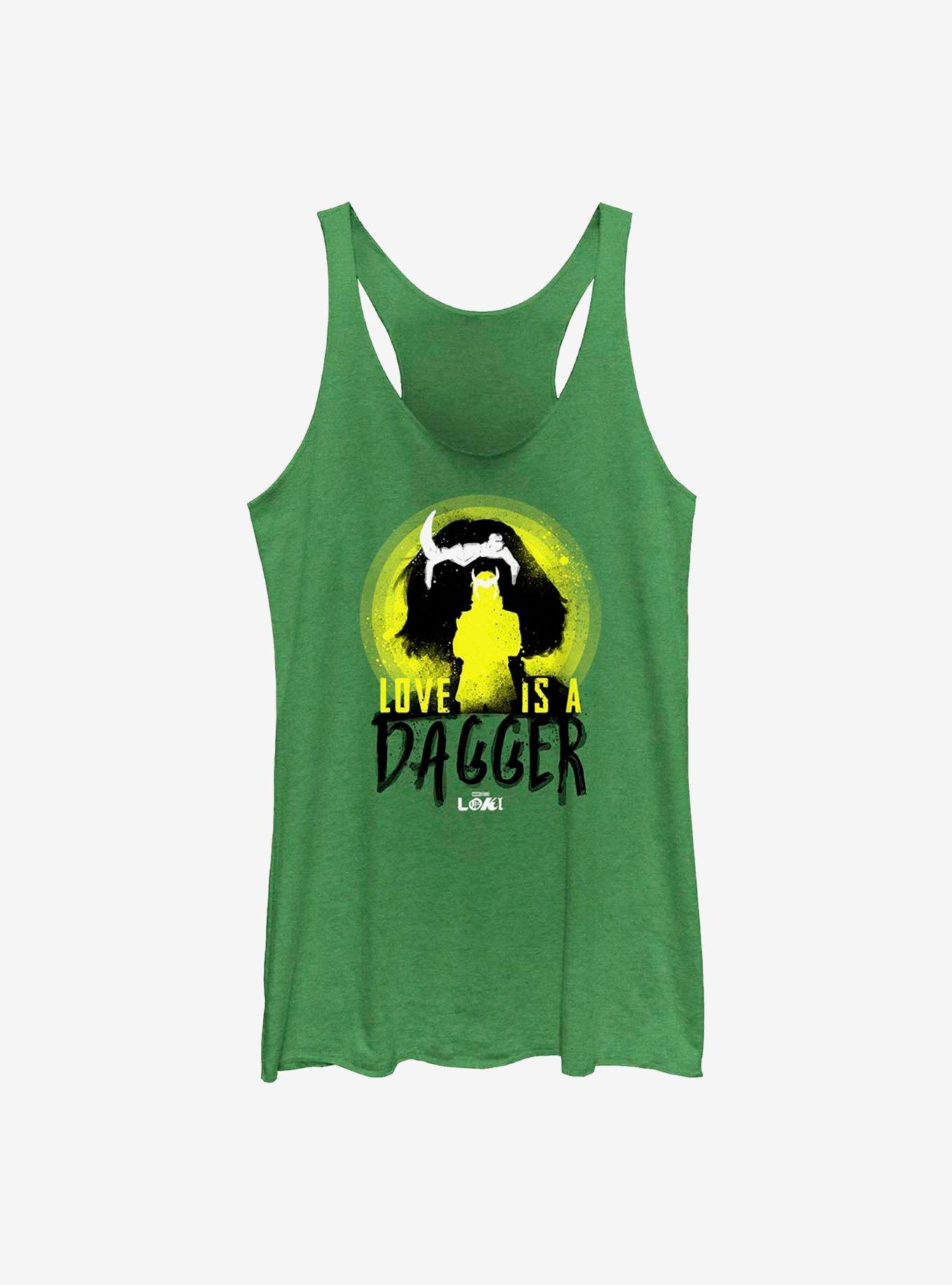 Marvel Loki Love Is A Dagger Silhouettes Womens Tank Top, , hi-res