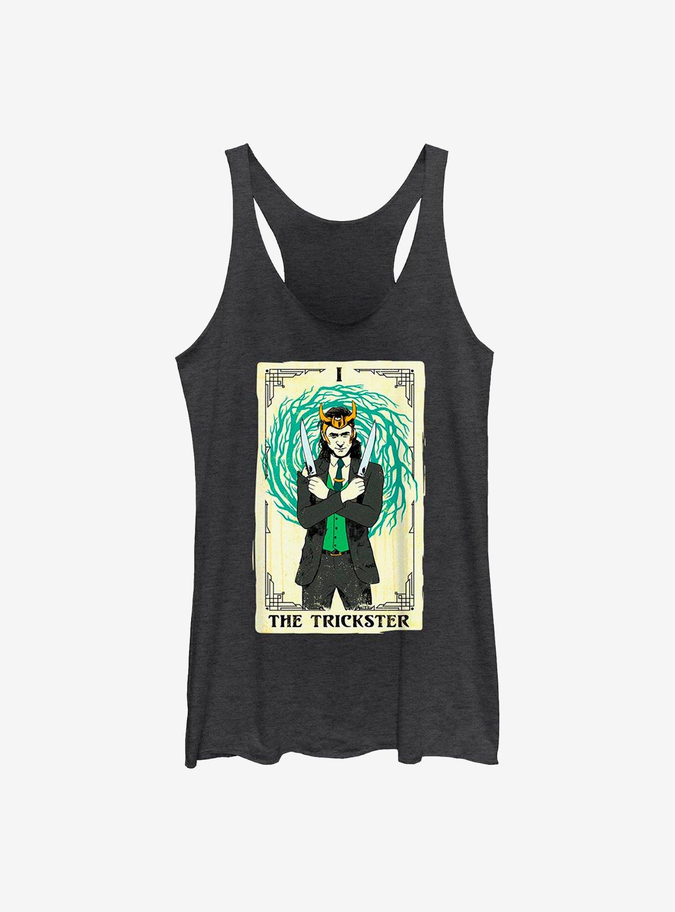 Marvel Loki Trickster Tarot Card Womens Tank Top, , hi-res