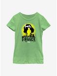 Marvel Loki Love Is A Dagger Silhouettes Youth Girls T-Shirt, GRN APPLE, hi-res