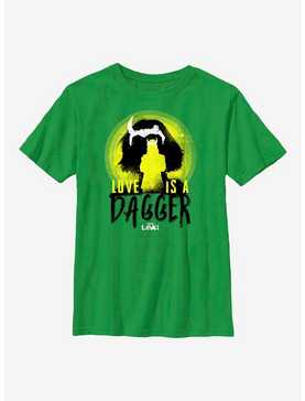 Marvel Loki Love Is A Dagger Silhouettes Youth T-Shirt, , hi-res