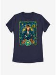 Marvel Loki Stained Glass Womens T-Shirt, NAVY, hi-res
