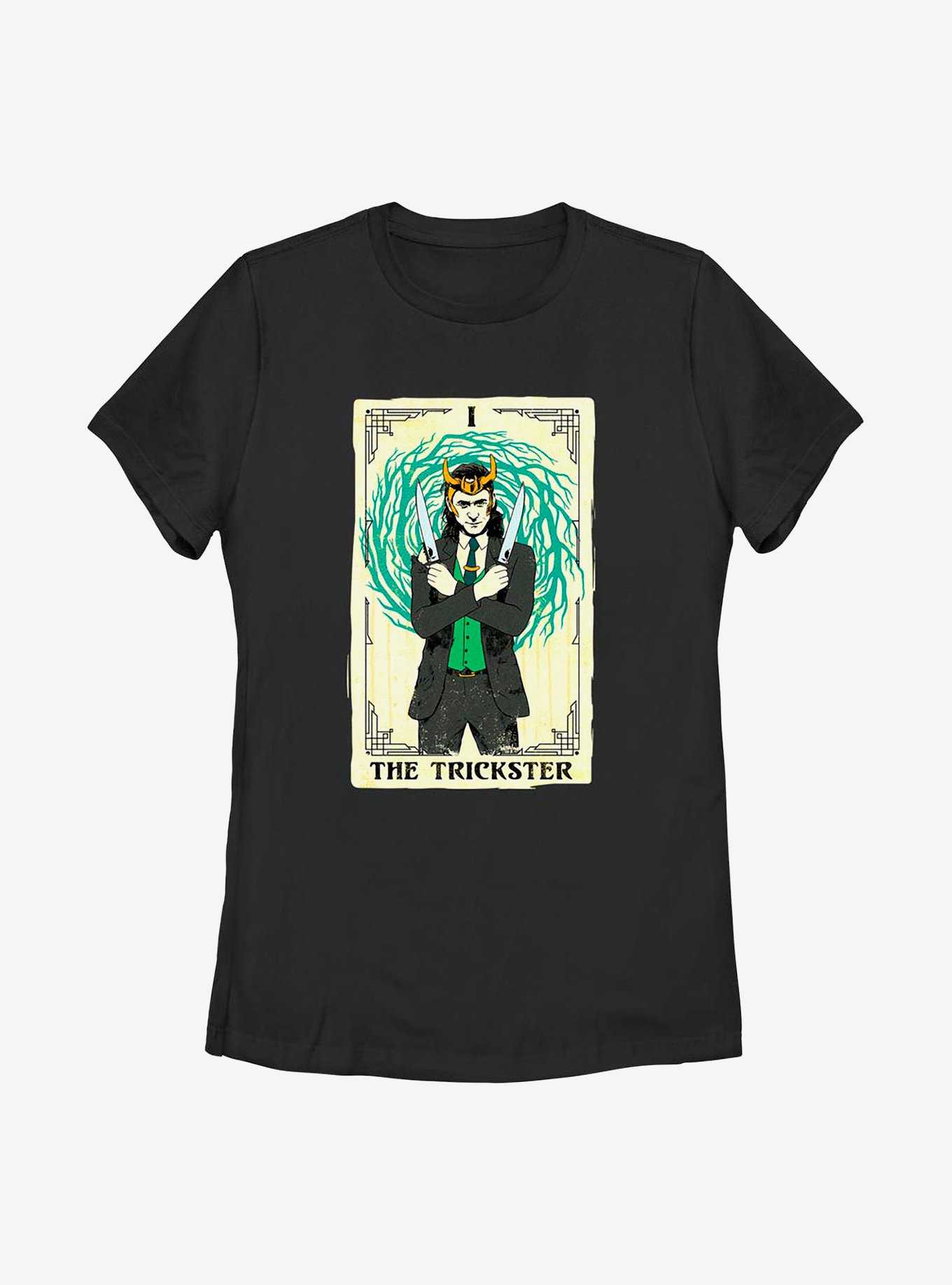 Marvel Loki Trickster Tarot Card Womens T-Shirt, , hi-res