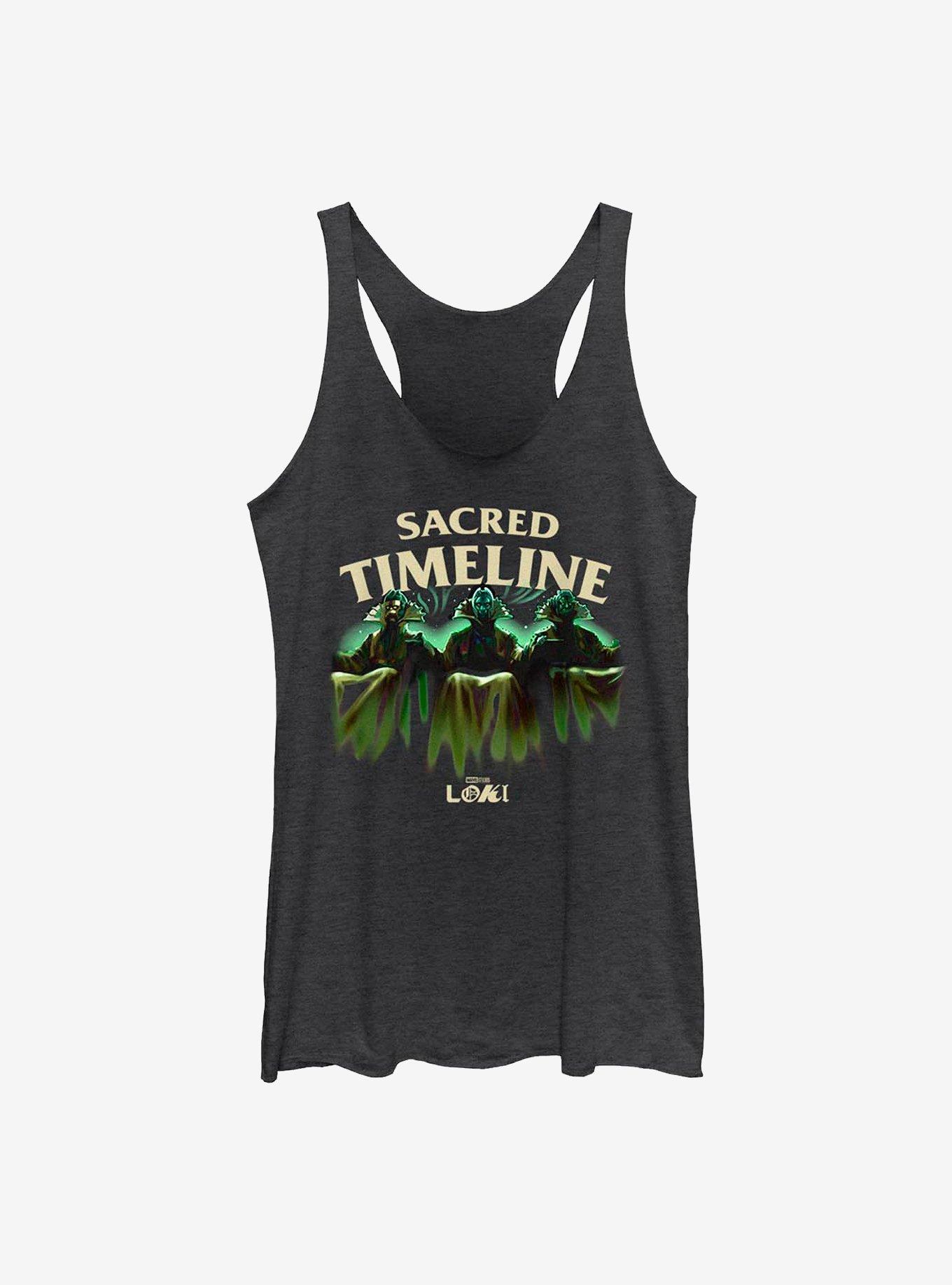 Marvel Loki Time-Keepers Sacred Timeline Womens Tank Top, BLK HTR, hi-res