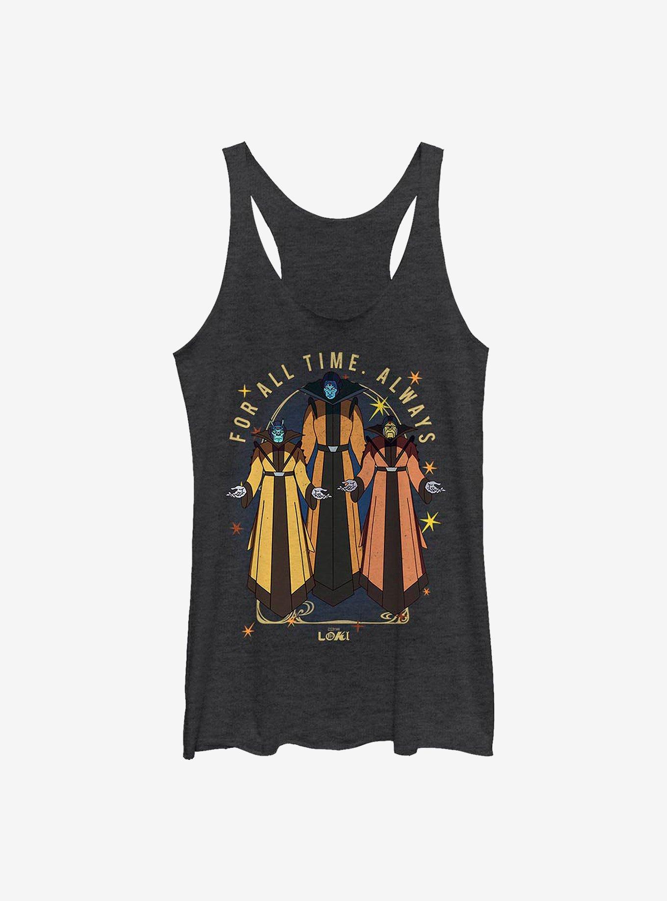 Marvel Loki Time-Keepers For All Time Always Womens Tank Top, BLK HTR, hi-res