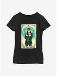 Marvel Loki Trickster Tarot Card Youth Girls T-Shirt, BLACK, hi-res