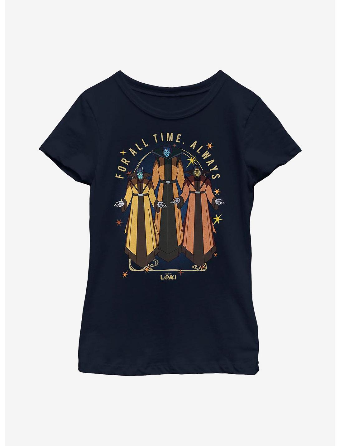 Marvel Loki Time-Keepers For All Time Always Youth Girls T-Shirt, NAVY, hi-res