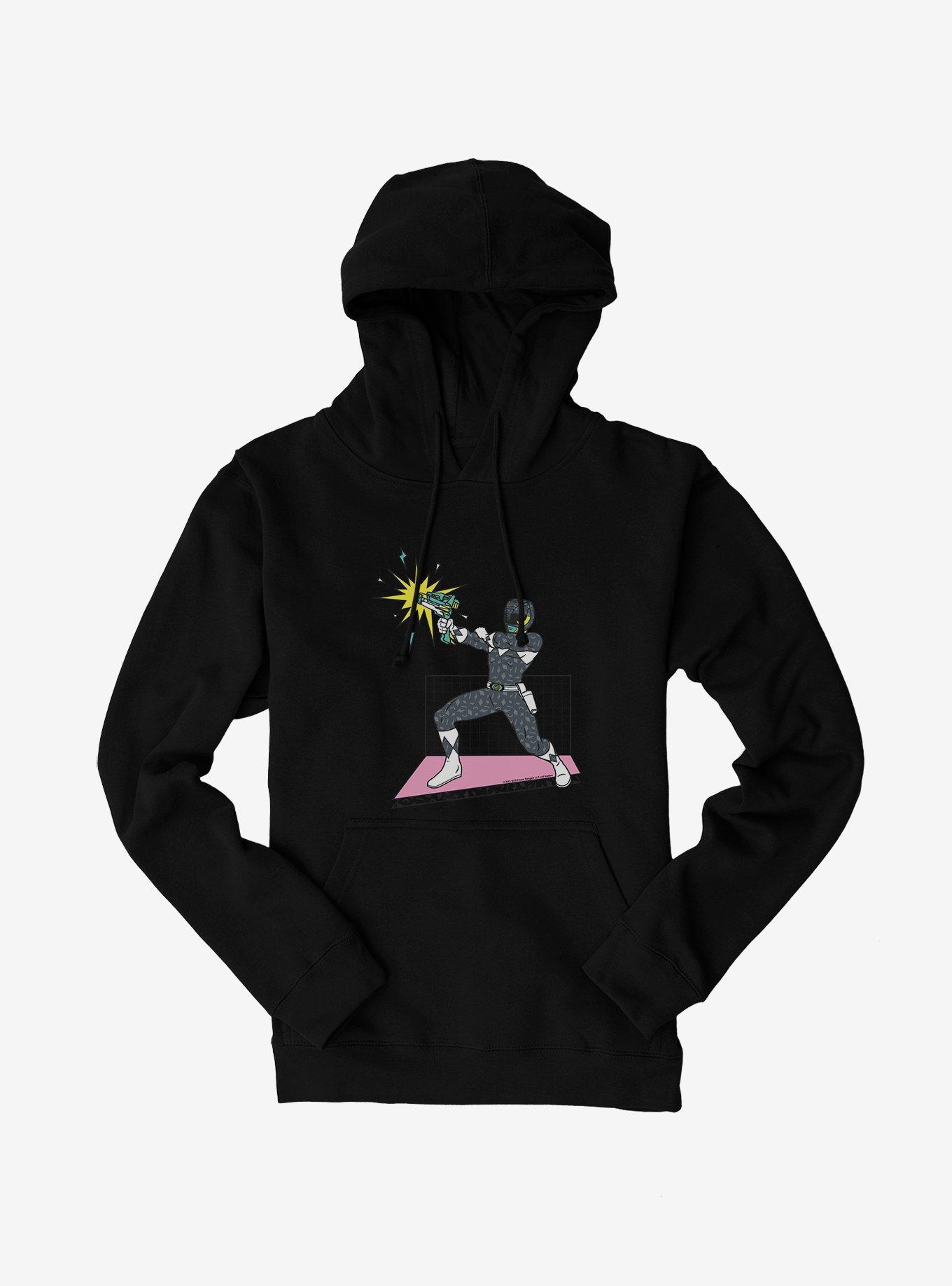 Plus Size Mighty Morphin Power Rangers Black Ranger Blast Hoodie, , hi-res