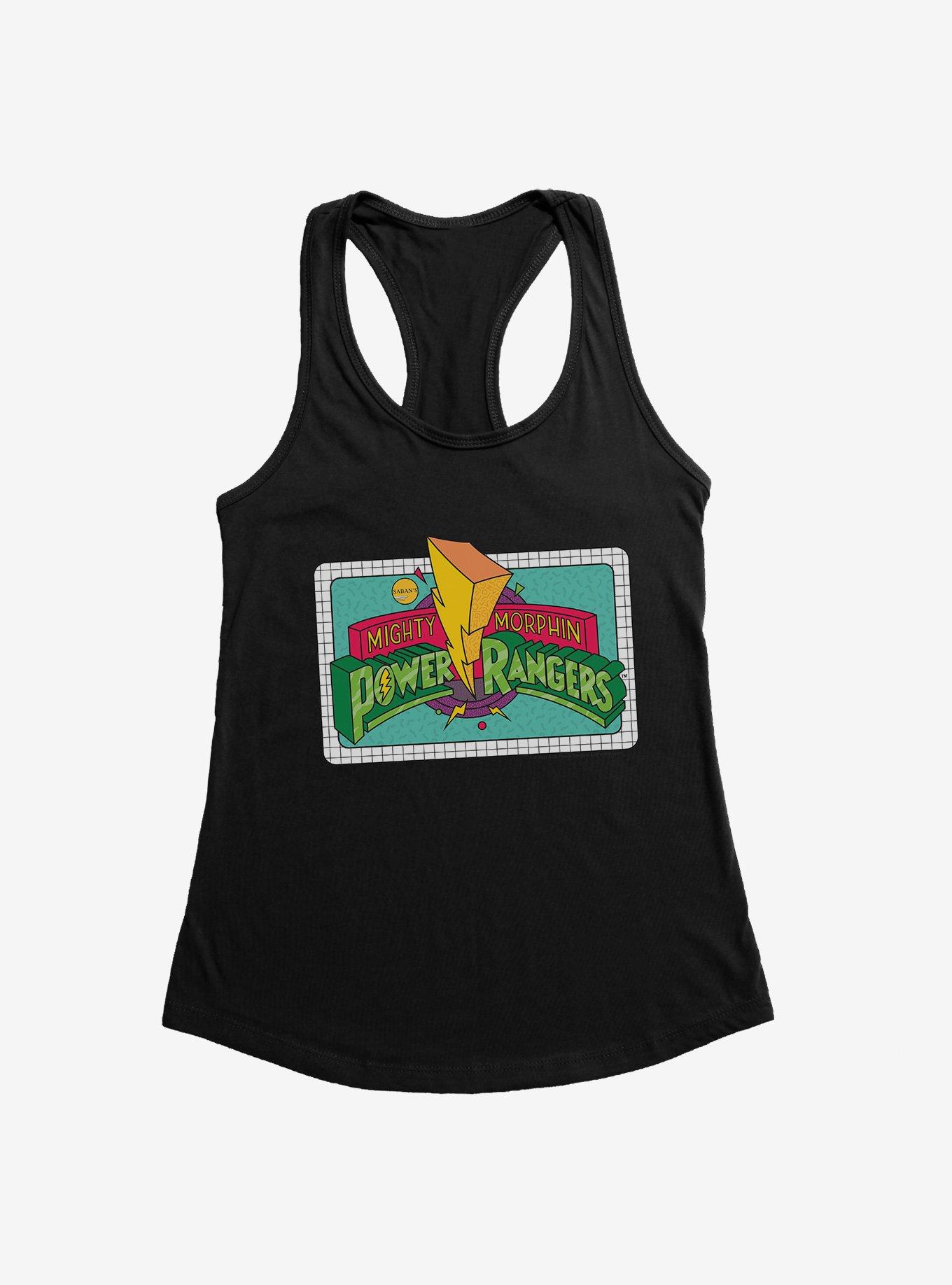Mighty Morphin Power Rangers Color Sketch Logo Girls Tank, , hi-res