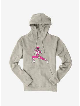 Mighty Morphin Power Rangers Pink Ranger Action Move Hoodie, OATMEAL HEATHER, hi-res