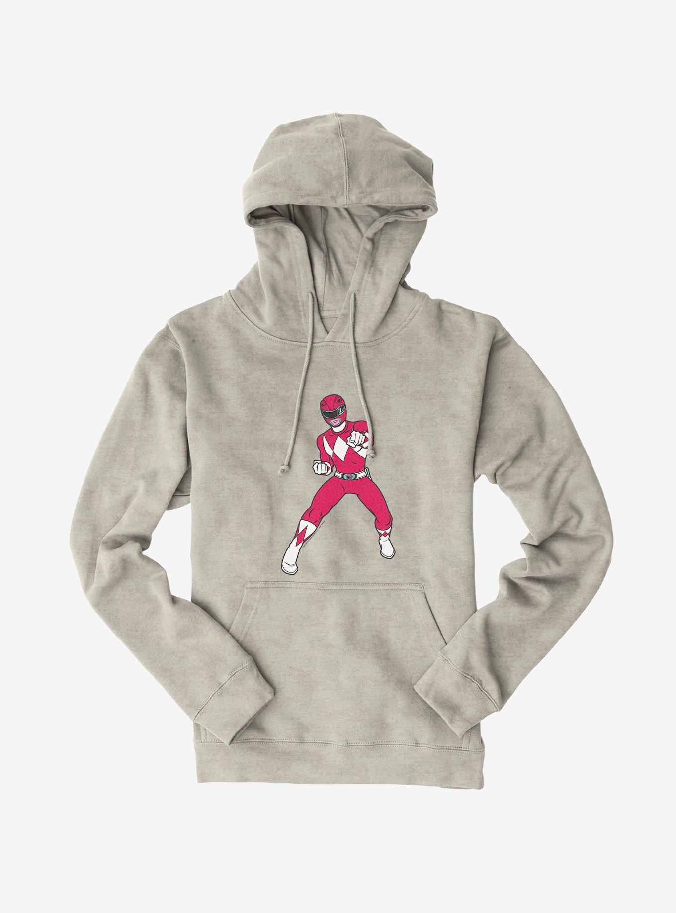 Mighty Morphin Power Rangers Red Ranger Punch Hoodie, OATMEAL HEATHER, hi-res