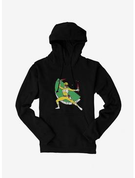 Plus Size Mighty Morphin Power Rangers Yellow Ranger Offense Hoodie, , hi-res
