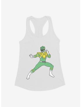 Mighty Morphin Power Rangers Green Ranger Action Move Girls Tank, WHITE, hi-res