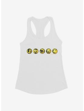Mighty Morphin Power Rangers Morph Gold Symbols Girls Tank, WHITE, hi-res