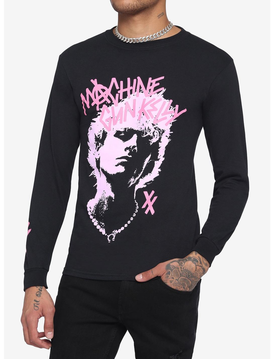 Machine Gun Kelly Pink Silhouette Long-Sleeve T-Shirt, BLACK, hi-res
