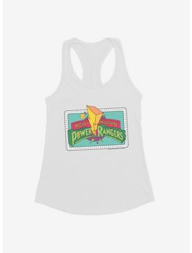 Mighty Morphin Power Rangers Color Sketch Logo Girls Tank, WHITE, hi-res