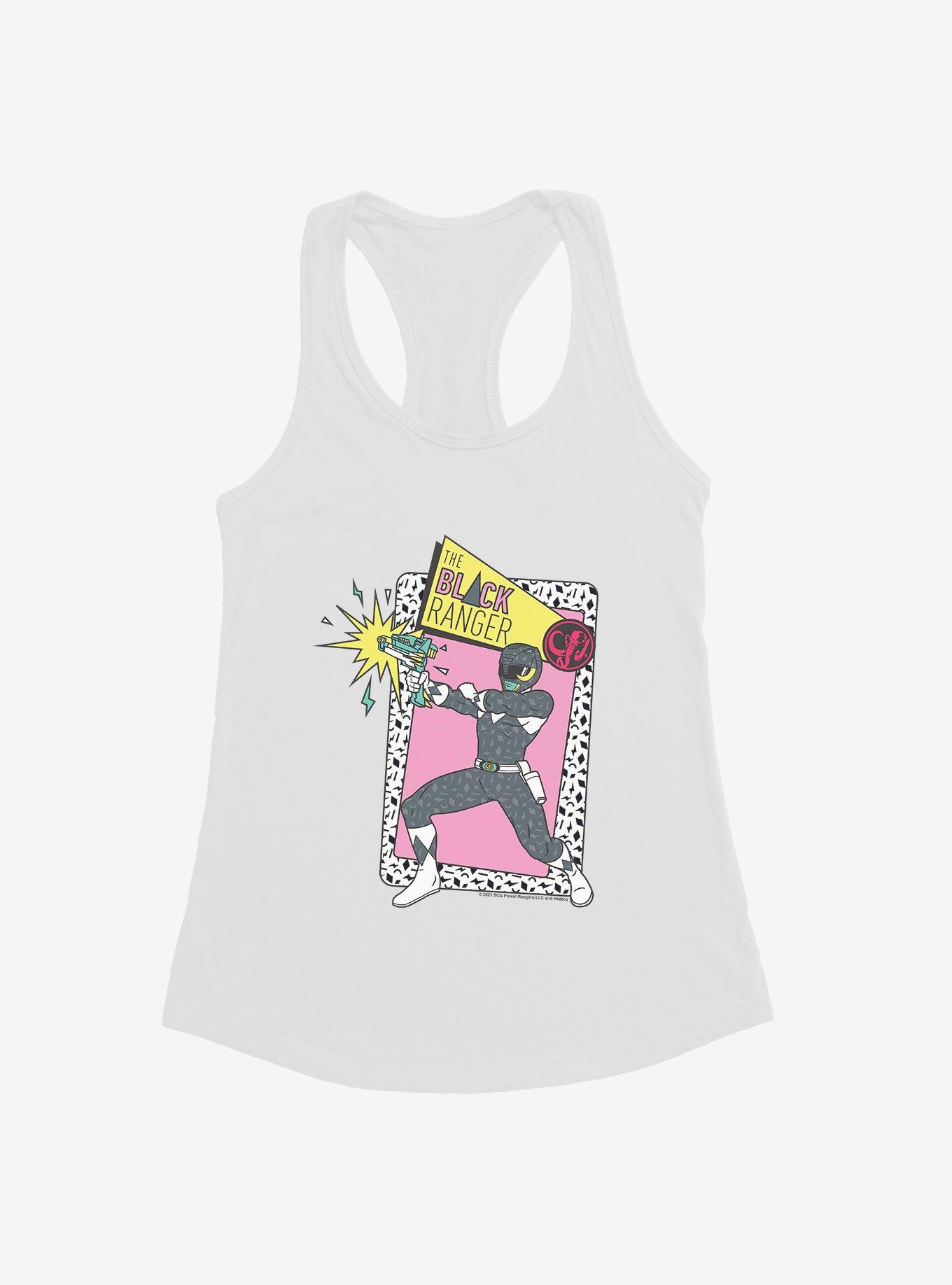 Mighty Morphin Power Rangers The Black Ranger Girls Tank, WHITE, hi-res