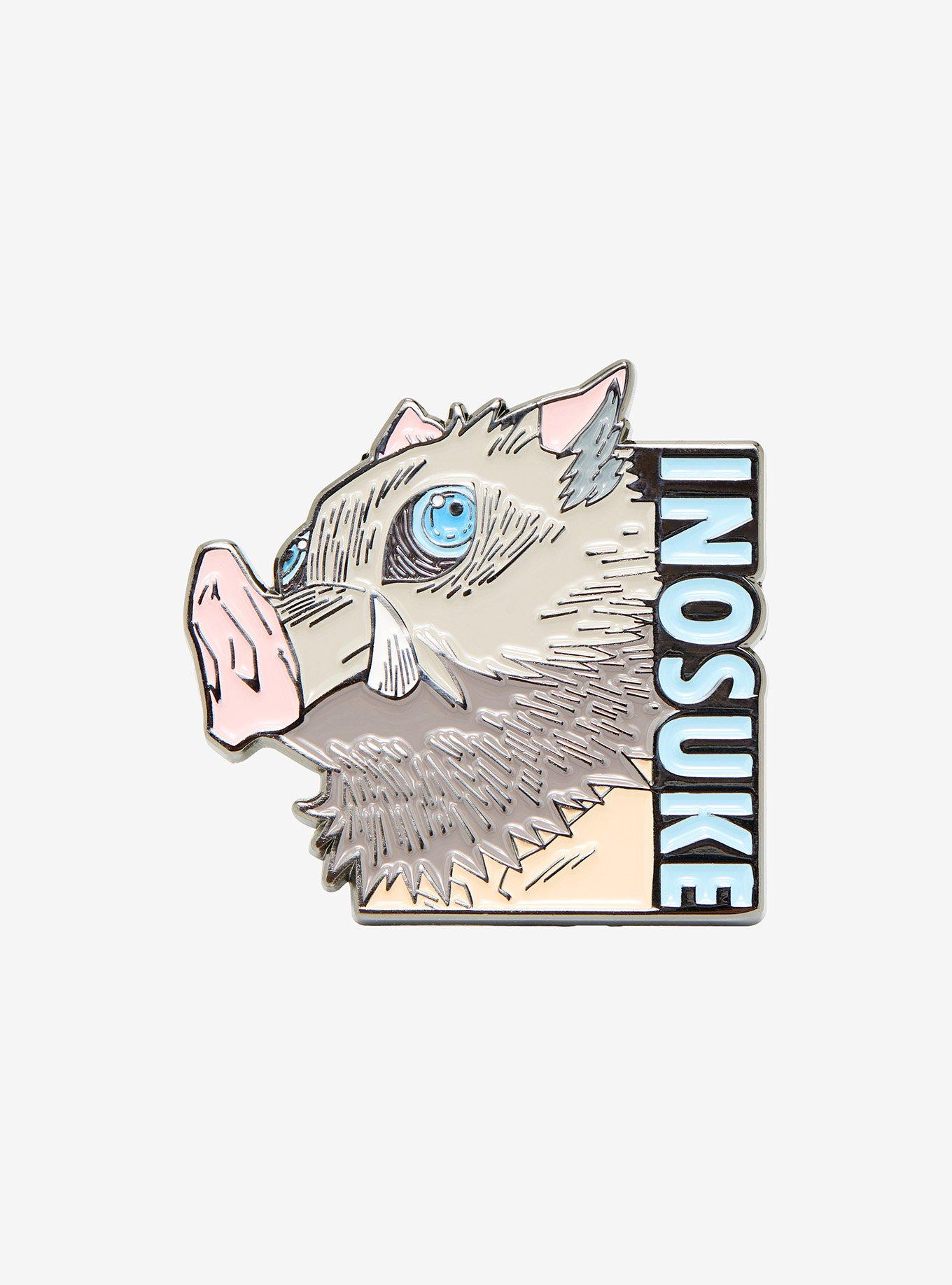 Demon Slayer: Kimetsu No Yaiba Inosuke Name Enamel Pin, , hi-res
