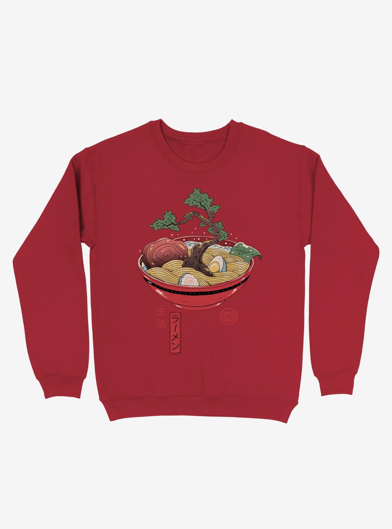 Bonsai Ramen Sweatshirt, RED, hi-res