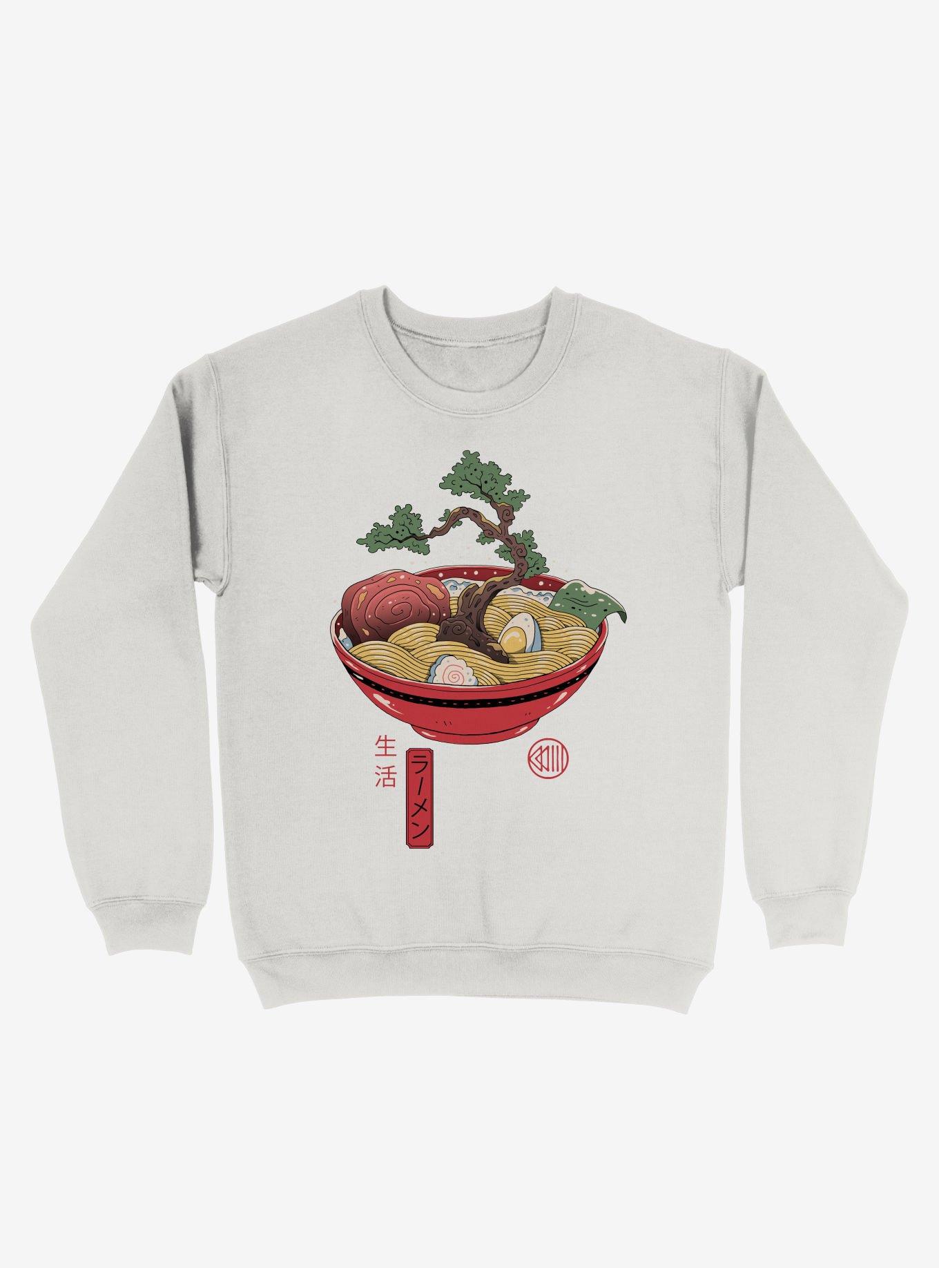 Bonsai Ramen Sweatshirt, WHITE, hi-res